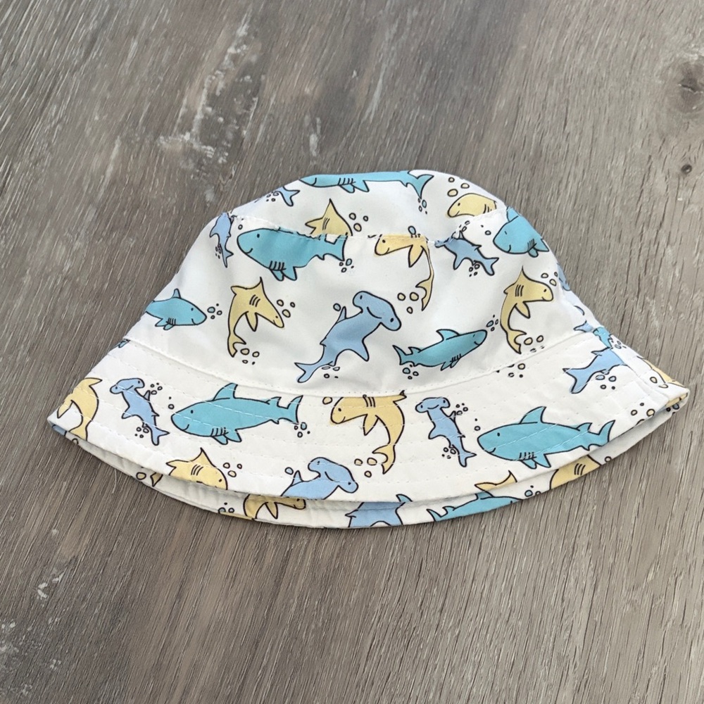 Kids Shark Print Bucket Hat